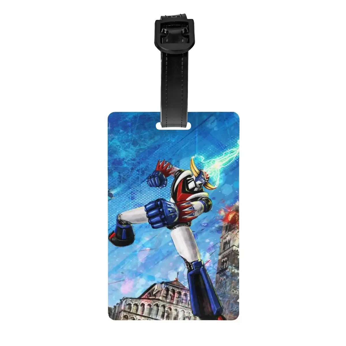 étiquettes à bagages personnalisées goldorak grendizer pour valises, mignonnes, anime ufo robot goldrake, couverture de confidentialité, carte d'identité
