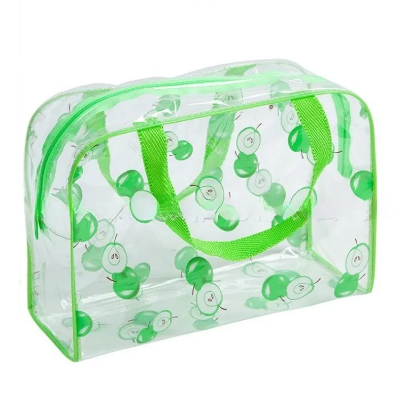 sacs de maquillage transparents en pvc, 4 pièces, portables, à fleurs, imperméables, pour cosmétiques, voyage, lavage, toilette, douche, pochettes de rangement