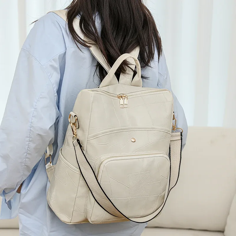 sac à dos en pu solide pour documents, cartable de grande capacité, sacs de livre, sac à dos de voyage, sacs d'école simples, adolescents, nouvelle mode, haute qualité