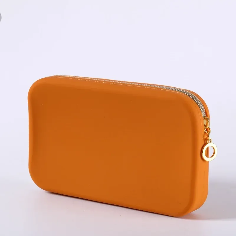 sac de rangement cosmétique carré en silicone, grande capacité, support portable pour pinceaux de maquillage, organisateur de cosmétiques étanche pour voyage