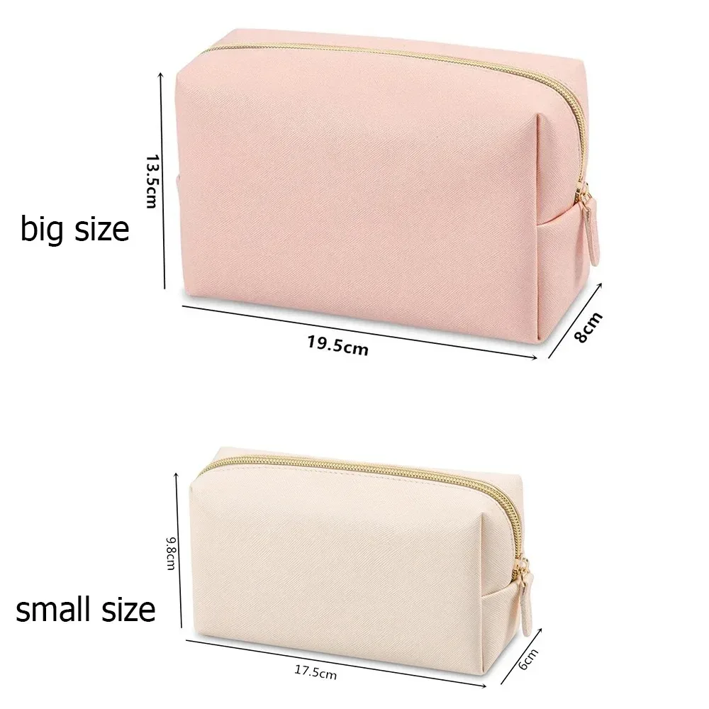 trousse de maquillage de voyage personnalisée avec nom brodé, sac cosmétique portable, pochette de rangement étanche, étuis à cosmétiques pour femmes