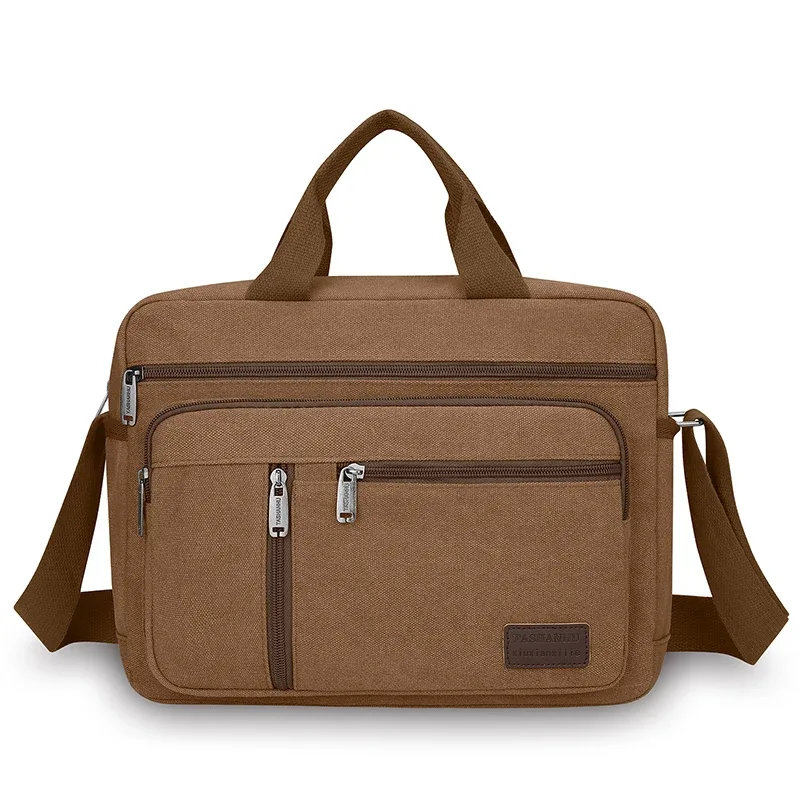 sac à bandoulière en toile pour hommes, sac à bandoulière décontracté, fourre-tout pour les déplacements quotidiens avec plusieurs poches, sac de voyage scolaire léger et durable