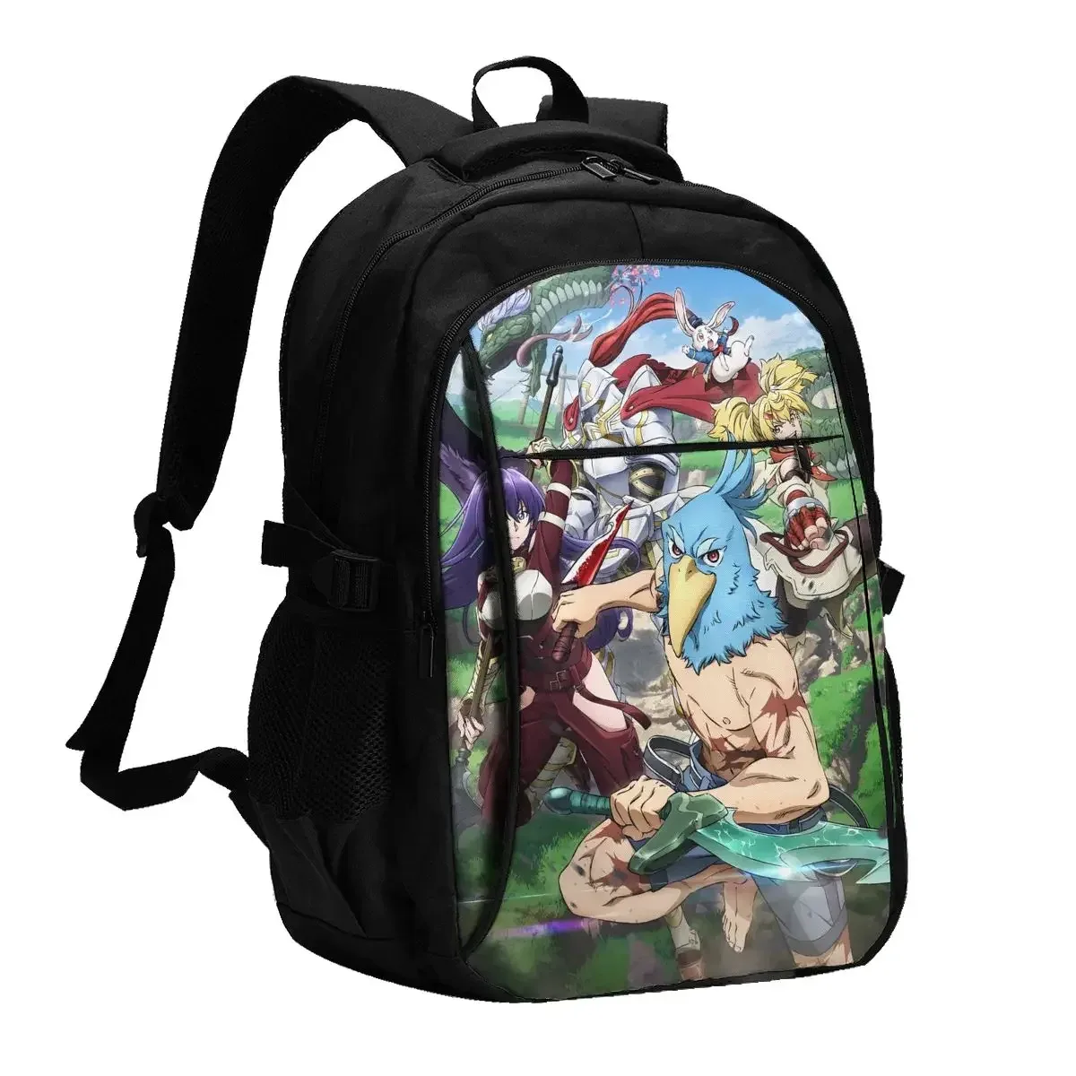 sac à dos de voyage pour ordinateur portable anime shangri-la frontier, sac à dos pour ordinateur portable professionnel résistant à l'eau avec port de chargement usb, sac d'université