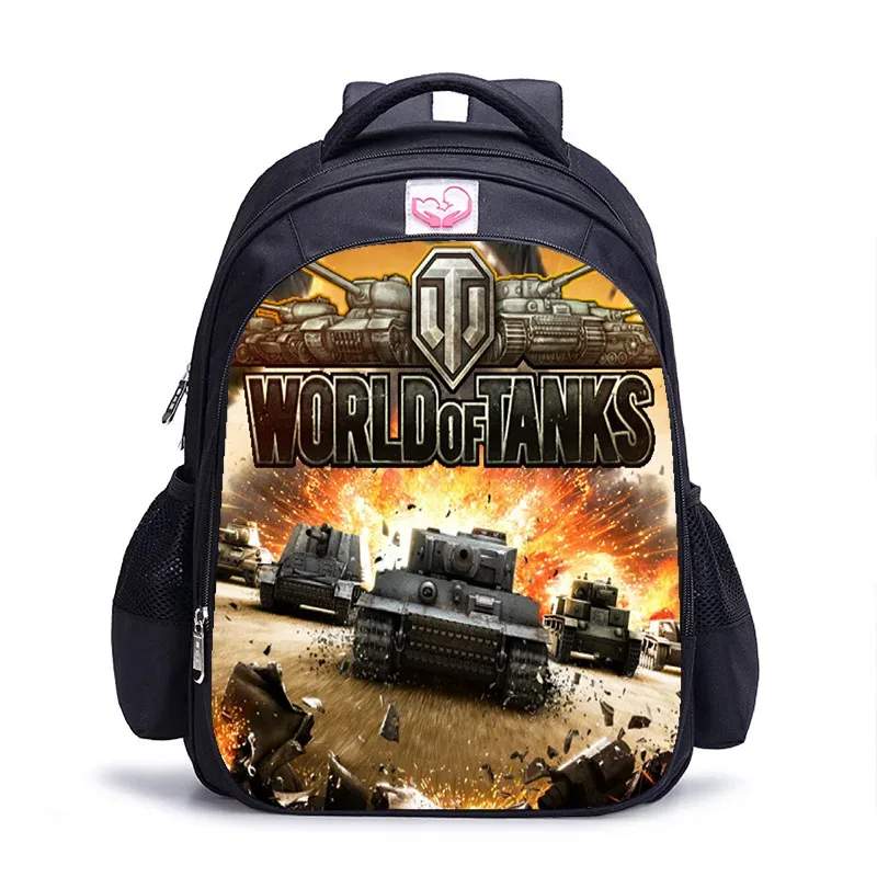 sac à dos de jeu du monde des chars pour enfant et adolescent, 16 pouces, pour livre, garçons et garçons