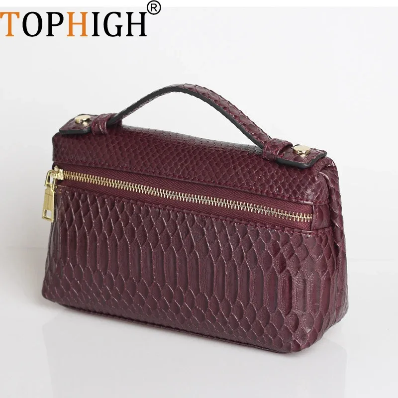 TOPHIIGH-Sac à main de maquillage portable pour femmes, pochette, sac à main, sac à main pour dames, sac à main, sac à main, savoir chaud, salle, rouge, café, mode