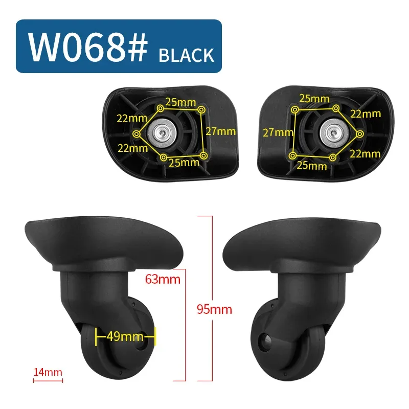 roues de remplacement pour bagages, valise sur roues de remplacement, accessoires pour bagages de 14 à 30 pouces, roues silencieuses pour roulettes à bagages