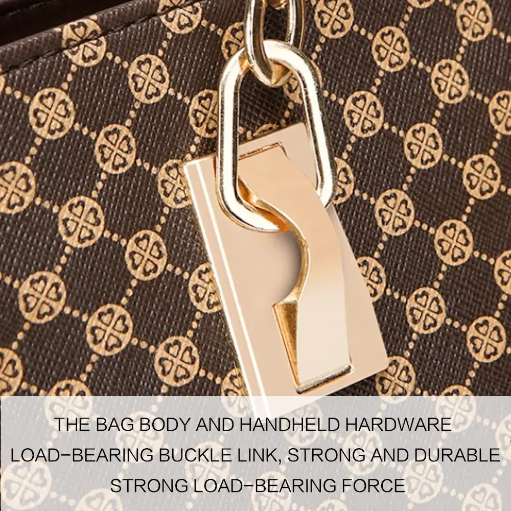 ensemble de sacs fourre-tout de grande capacité pour femmes, 6 pièces, sac à bandoulière tendance, sac à bandoulière minimaliste imprimé floral, sacs à main pour femmes