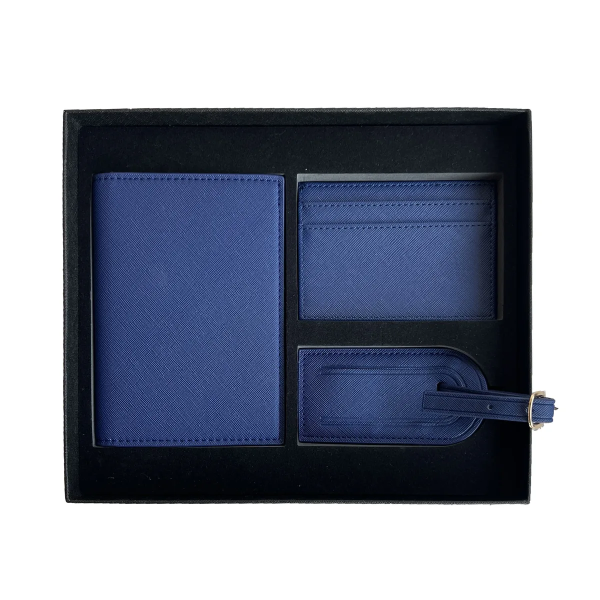 coffret cadeau personnalisé avec initiales gratuites, housse de passeport en cuir de crocodile, étiquette de bagage, porte-cartes, accessoires de voyage