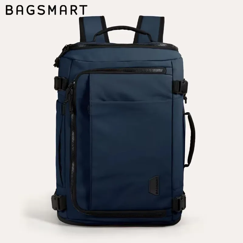 sac dos polyester gris noir compartiments multifonctionnels voyage grande capacité organisateur étanche ordinateur portable chaussures