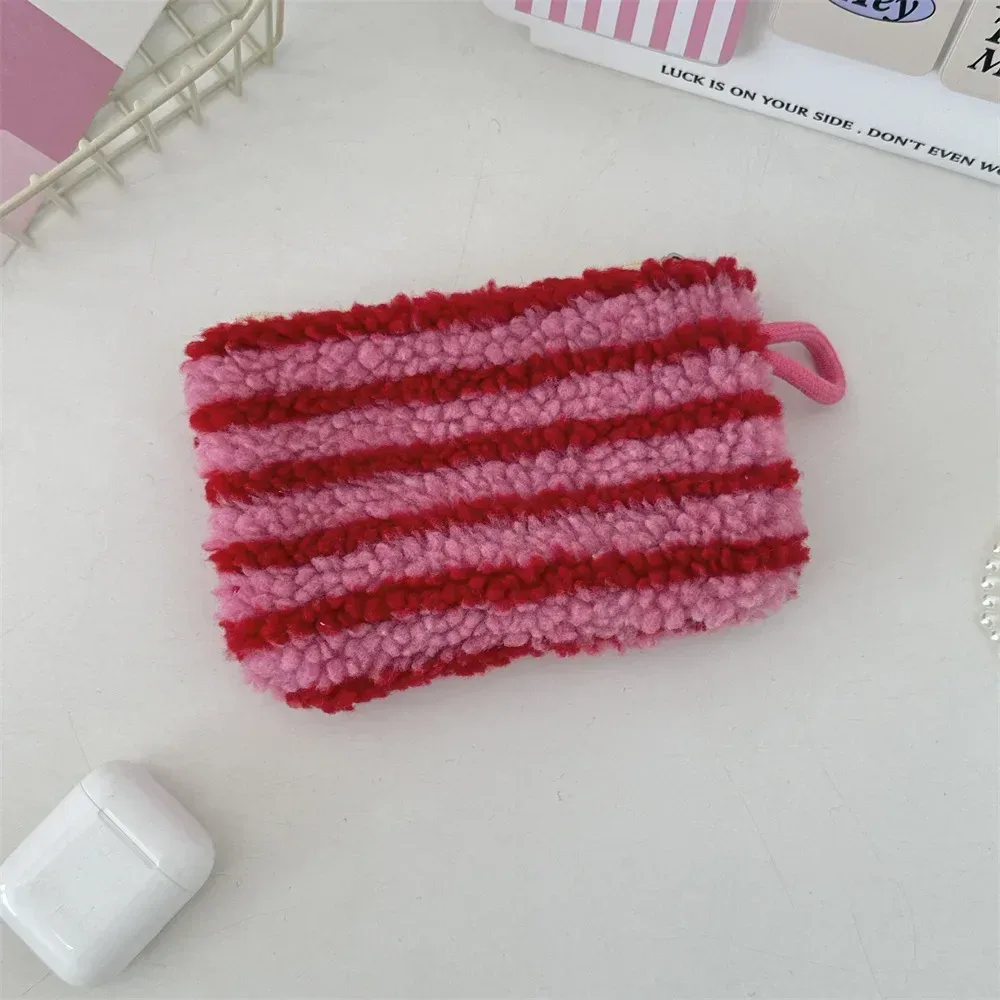 coeur imprimé mignon petit rouge à lèvres sac cosmétique voyage maquillage organisateur toilette sac de rangement pochette porte-carte sac à main sacs