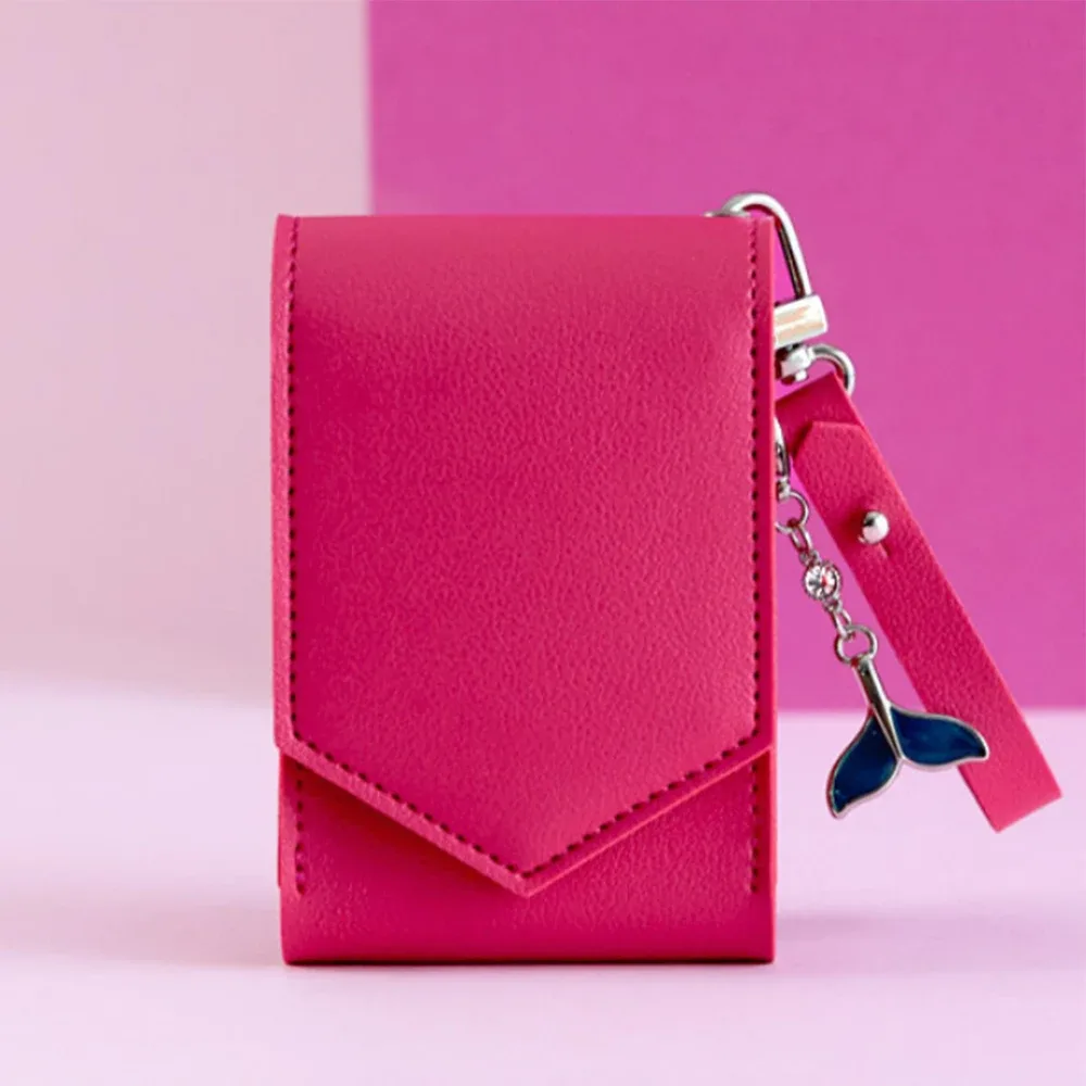 étui à rouge à lèvres en cuir personnalisé avec miroir, boîte en cuir pu pour échantillons de parfum, sac cosmétique