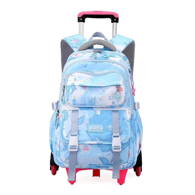 sac à dos scolaire à roulettes pour enfants, sac à dos à roulettes pour filles, sac à roulettes pour étudiants, bagage à roulettes de voyage
