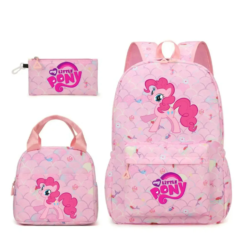 sac à dos my little pony, 3 pièces/ensembles, sac à dos de sport pour filles, sac à dos pour ordinateur portable, sac à dos de voyage pour adolescents, sac à livres pour étudiants et adolescents