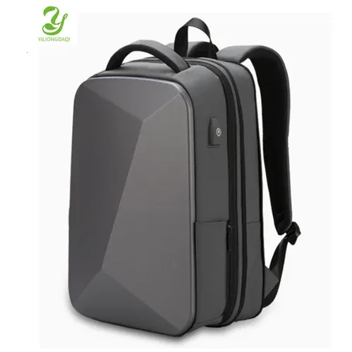 sac dos abs olighard shell multifonction antivol étanche polyester noir triangles carrés bandes latérales poignée souple ceinture air compartiment voyage affaires étudiant