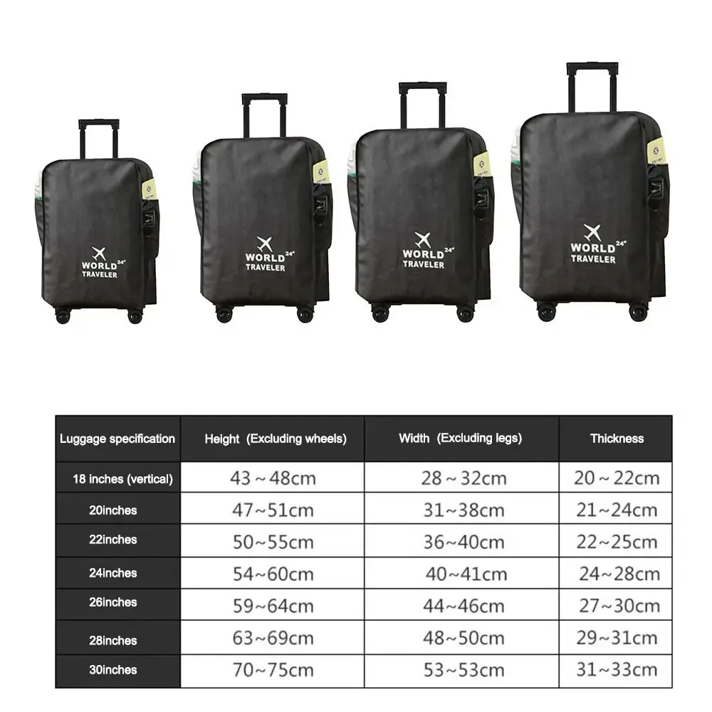 nouvelle housse de protection pour bagages de voyage de 20 à 30 pouces, anti-poussière, imperméable, résistante à l'usure, housse de protection pour valise