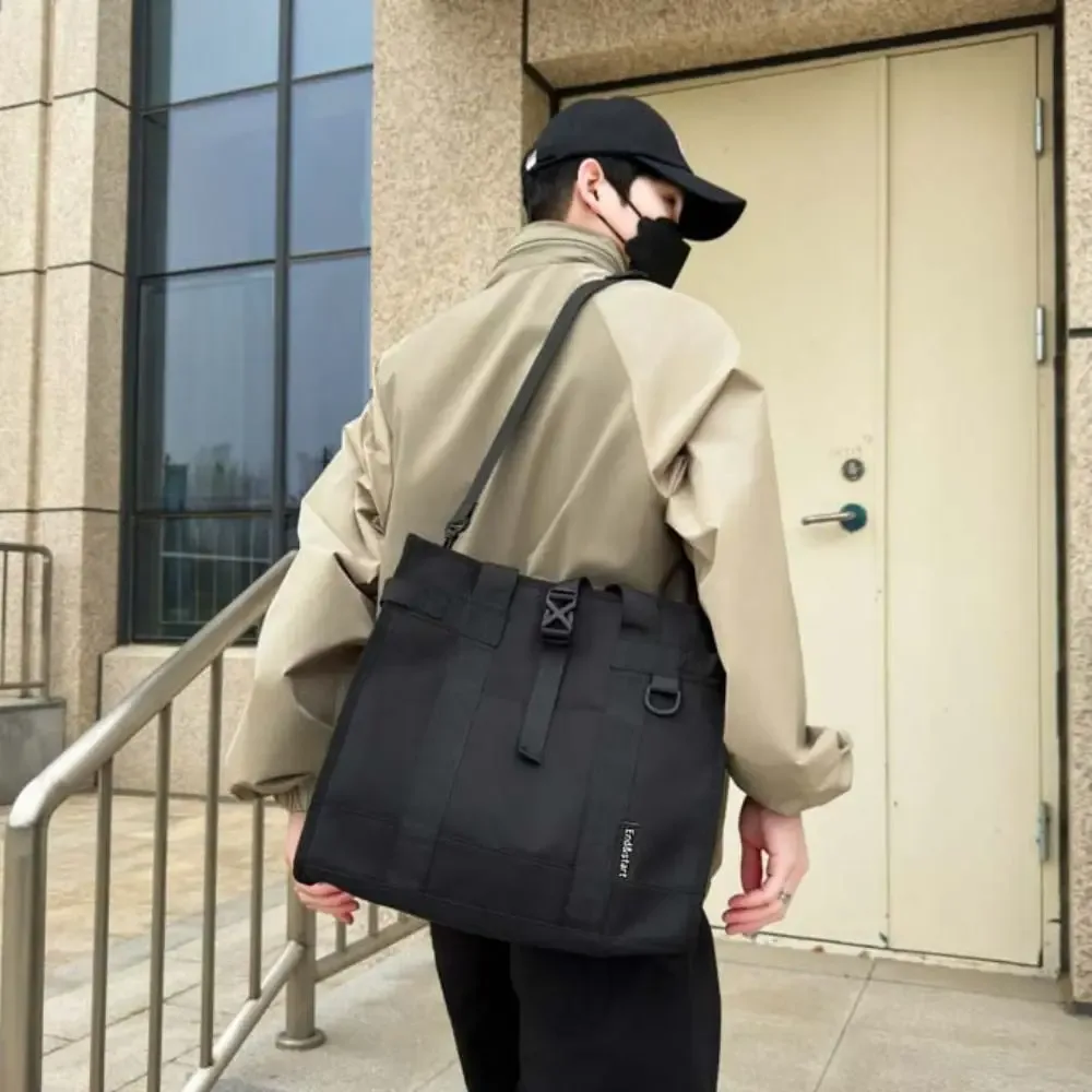 porte-documents oxford de grande capacité, couleur unie, sac à main multifonctionnel pour hommes, sac à bandoulière portable étanche, sac pour ordinateur portable