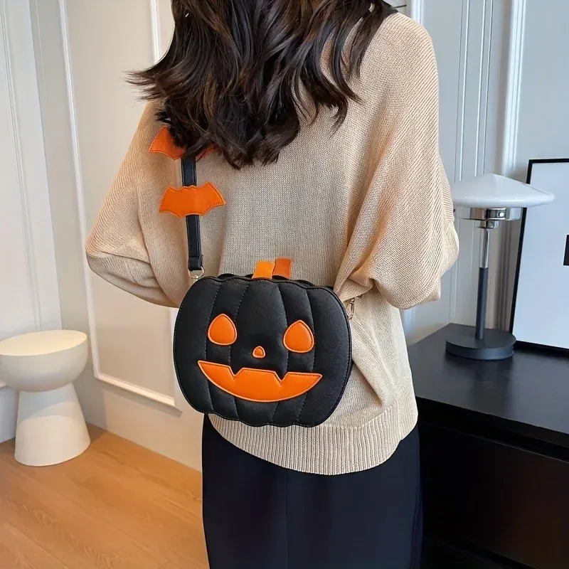 sac à main de style diable avec crâne fantôme pour femme et fille, sacoche à la mode, style enchanteur, citrouille d'halloween