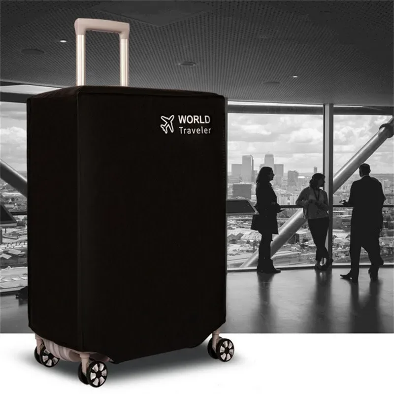 housse de protection noire pour valise de voyage, 24/26/28/30 pouces, housse de protection pour bagages, housse anti-poussière extensible pour accessoire de voyage