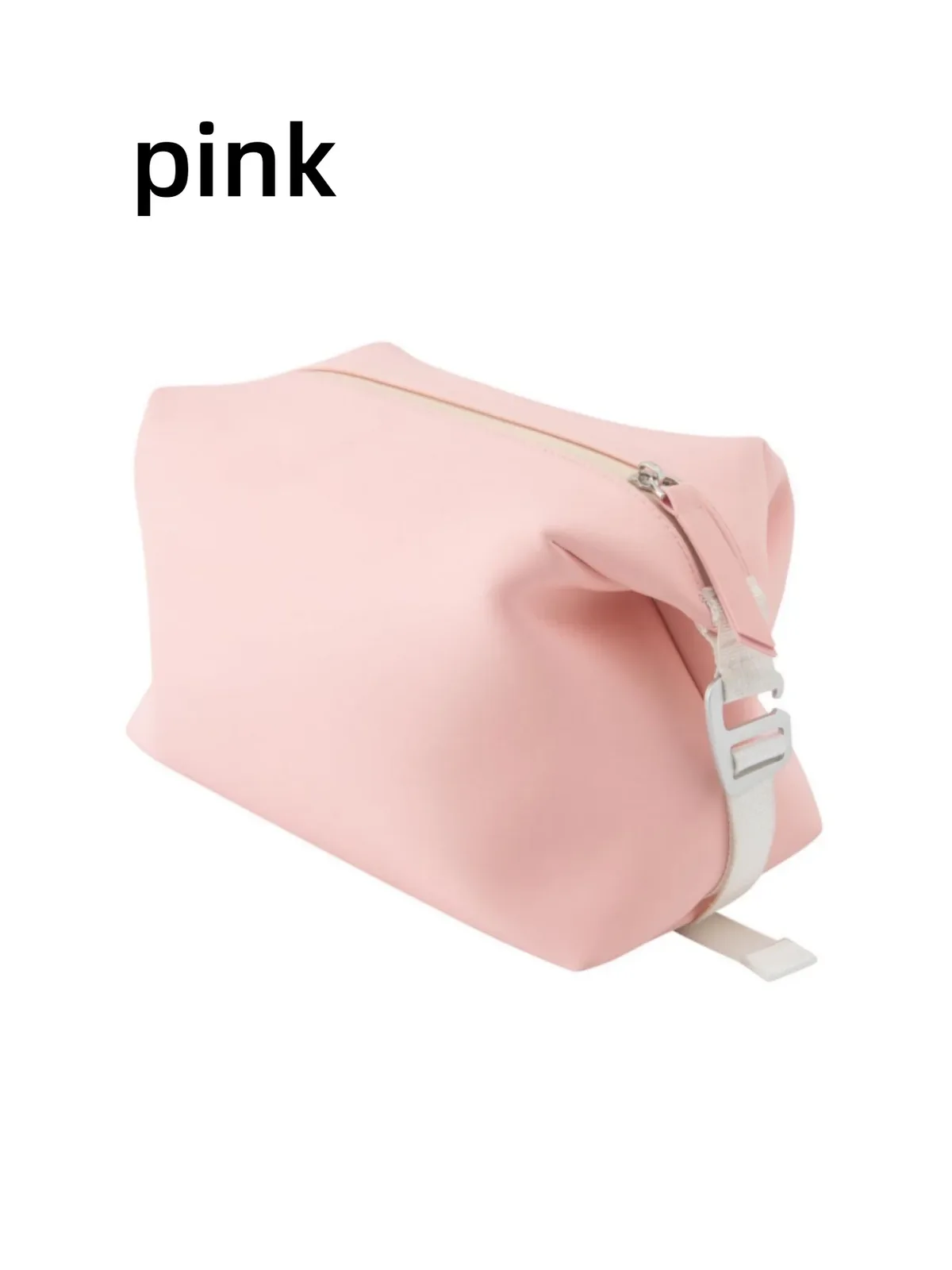 un sac de toilette et de maquillage de voyage en silicone, élégant, simple, uni et de haute qualité pour femmes, avec un crochet en métal, léger et facile à transporter, doté d'une texture lisse et de propriétés anti-froissement, un sac de bain multifonctionnel, idéal pour les voyages, les déplacements professionnels, les dortoirs étudiants, les cadeaux de saint-valentin pour petites amies, amies et personnes âgées, un article indispensable, un sac de maquillage pour femmes, un organisateur de salle de bain élégant, peut servir à ranger et organiser le maquillage, les produits de soins de la peau, les articles de toilette et les nécessités quotidiennes.