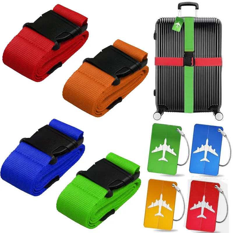 ceinture bagage sangle tissu noir fermoir plastique noir étiquette avion motif blanc voyage identification bagages rentrée scolaire affaires navetteurs étudiants internationaux