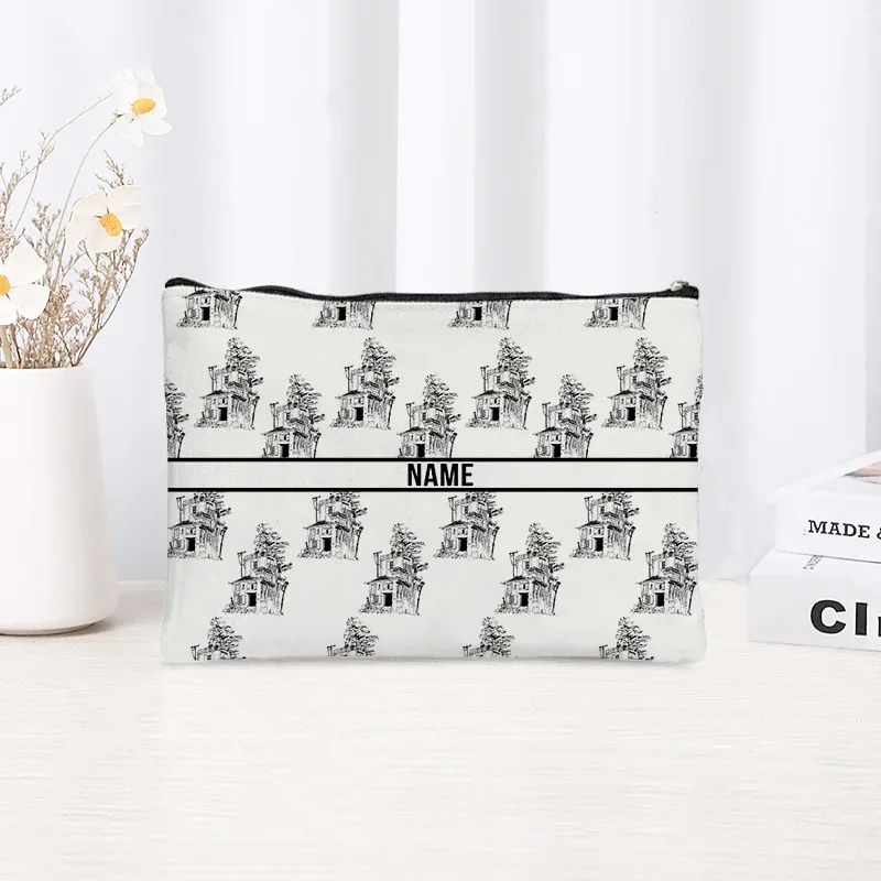 pochette de maquillage personnalisable pour femme, pochette de fête, pochette de mariage, pochette de voyage, trousse de maquillage en toile simple, organisateur, cadeaux pour femme