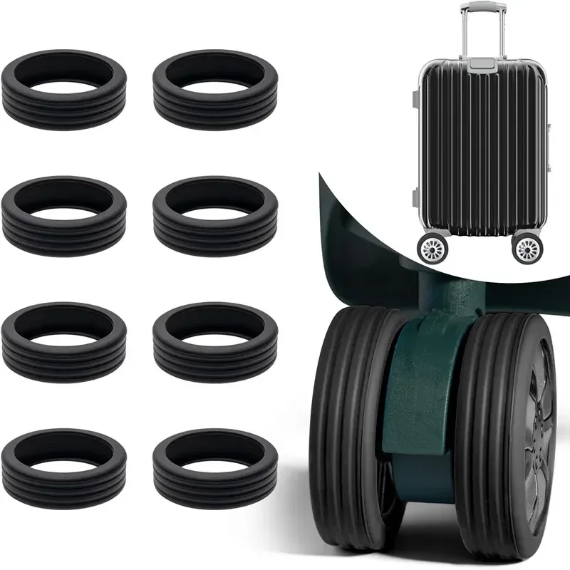 housse de protection pour roues de valise en silicone de couleur unie, pour la protection des bagages