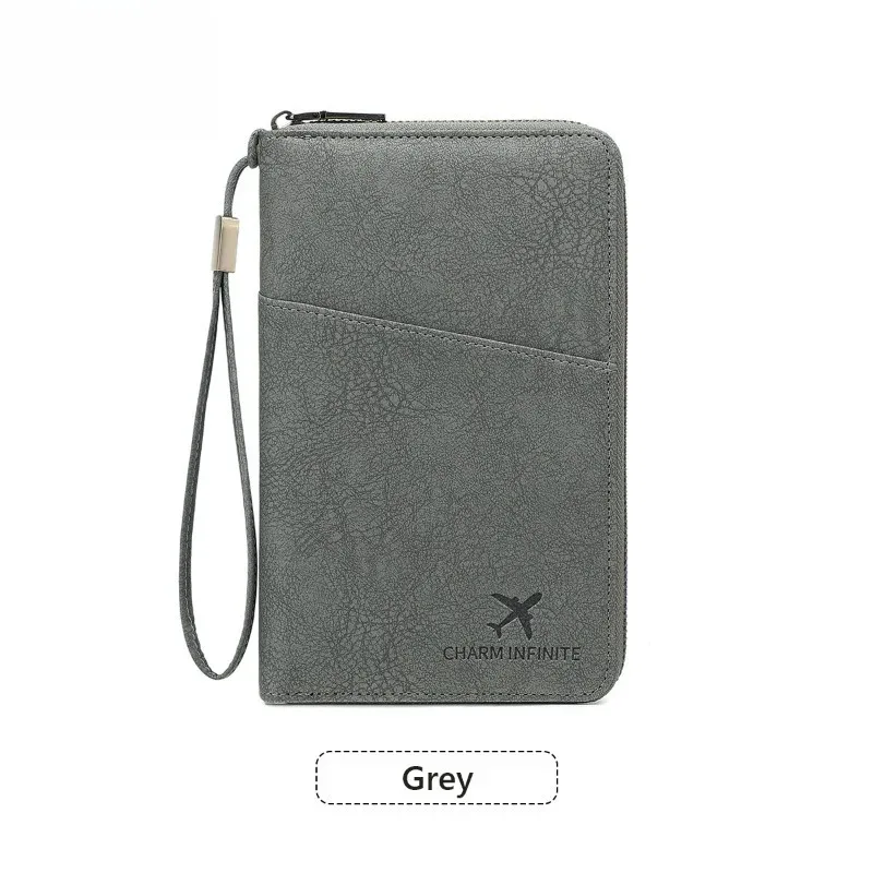 portefeuille de voyage multifonctionnel, organisateur vertical avec pochette pour passeport, pour passeports, argent et cartes, minimaliste et durable, noir