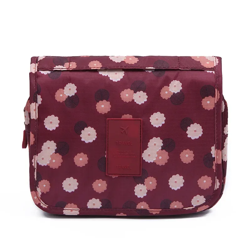 sac de maquillage de haute qualité pour femmes, sac à cosmétiques de voyage, crochet, organisateur de produits de toilette, rangement étanche, sac de lavage suspendu pour salle de bain