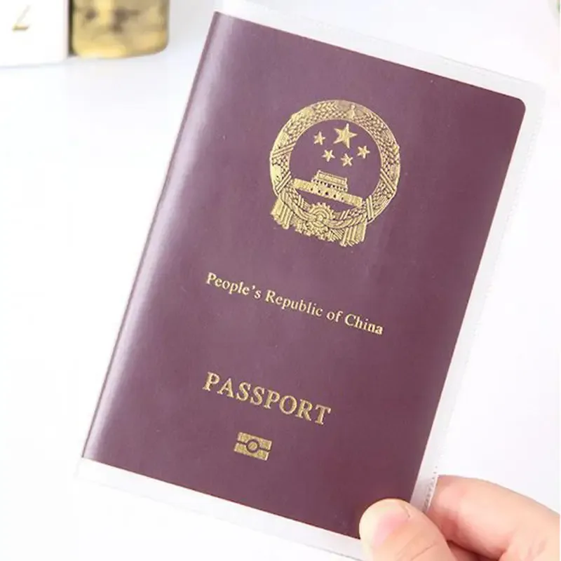 housse de protection pour passeport, 6 pièces/paquet, transparente givrée, matériau pvc, étui étanche pour documents, housse de protection pour passeport