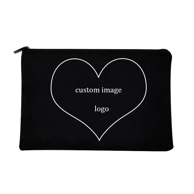 trousse de maquillage personnalisée avec photo, sac de rangement pour femmes, trousse cosmétique à fermeture éclair pour filles, organisateur de maquillage, pochette à monnaie