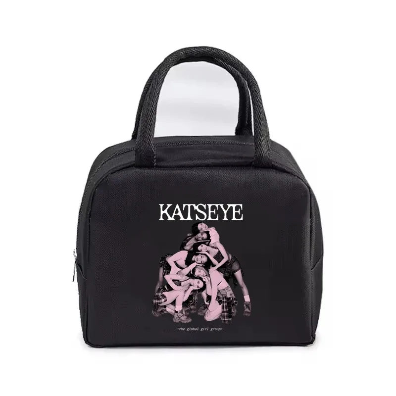 sac fourre-tout imprimé kpop katseye, boîte à lunch thermique, sac de rangement pour hommes, femmes, bureau, étudiants, sacs isothermes pour bento, sac à lunch pour enfants, cadeaux