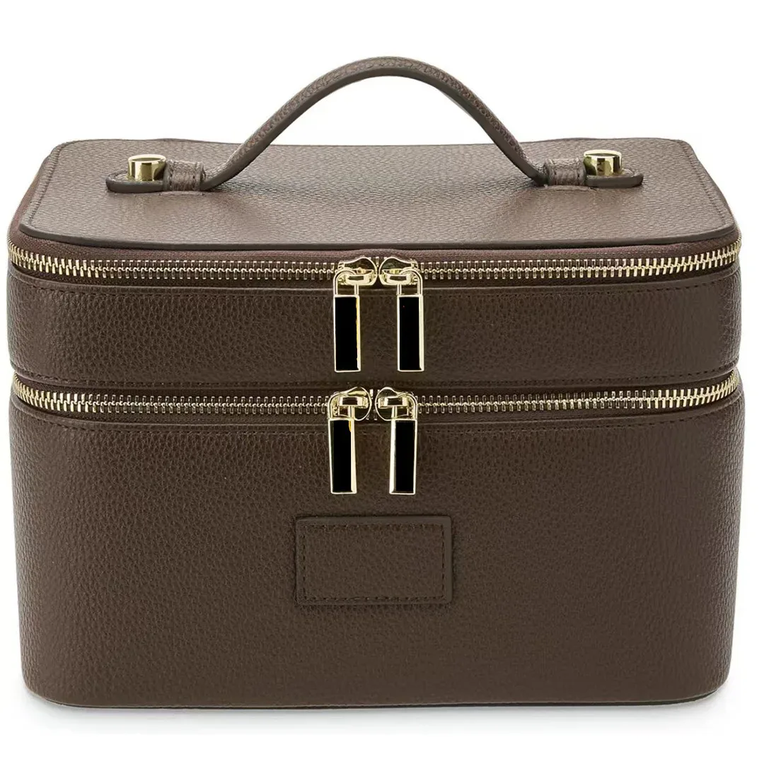 sac de maquillage professionnel portable à double couche, boîte de rangement pour cils, sac cosmétique multi-compartiments, étanche, pour les voyages et les loisirs