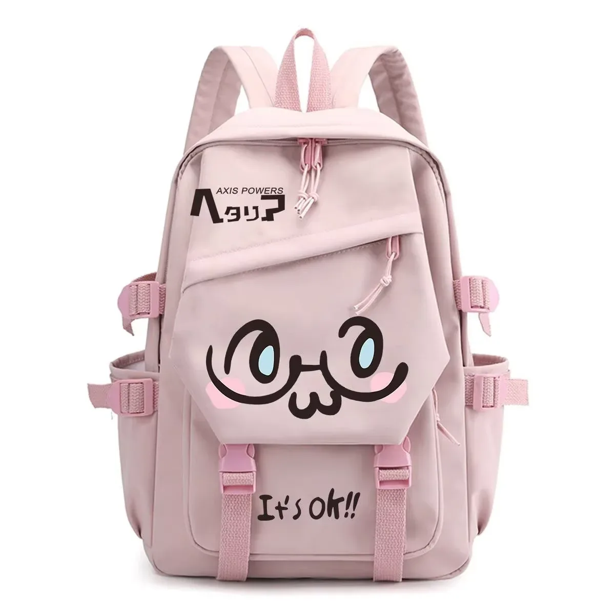 sac à dos axis power hetalia, sac d'école léger et simple pour hommes et femmes, sac à dos à la mode avec imprimé de dessin animé mignon