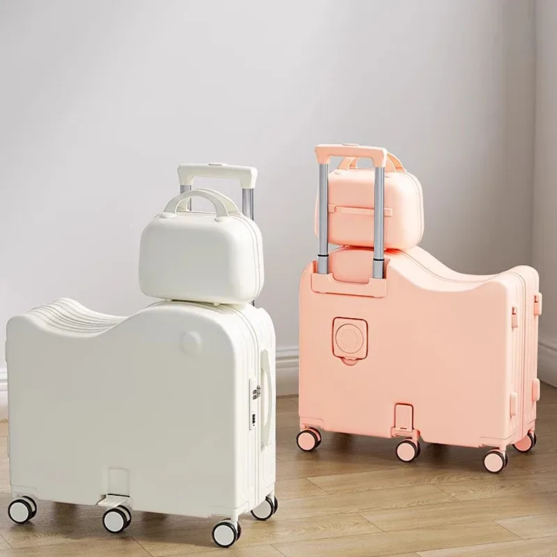 valise rigide abs blanc rose vert pastel compacts voyage famille enfants roulettes planches soutien compartiments pratiques