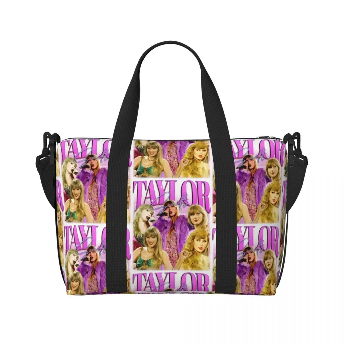 sac fourre-tout personnalisé eras tour pour femme, chanteur pop américain de taylor's swift, grande capacité, plage, salle de sport, sacs de voyage, 1989