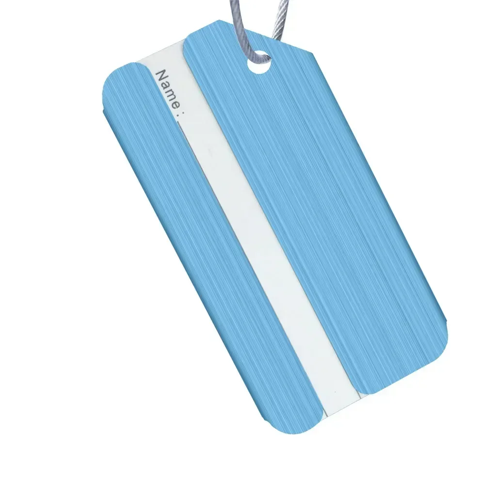 étiquettes de bagage de voyage en métal de mode étiquettes de nom de bagage porte-étiquette d'adresse de valise étiquette de bagage en alliage d'aluminium accessoires de voyage