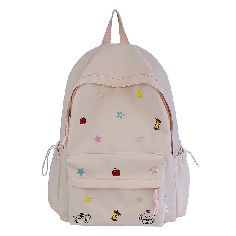 sacs à dos en nylon brodé grande capacité 2026 – sacs polyvalents et simples pour étudiants et trajets quotidiens – sacs à dos de mode polyvalents – mochila