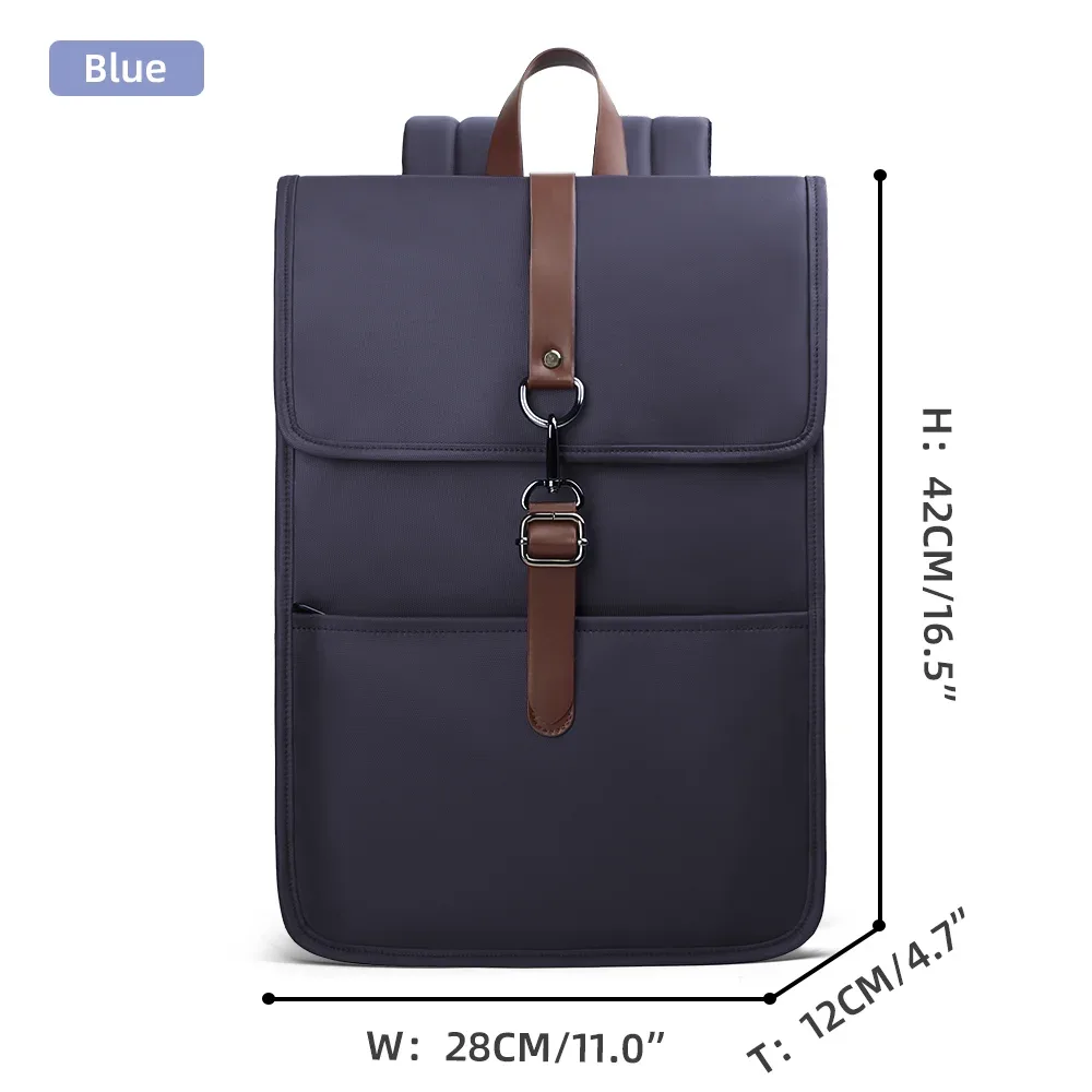 hk classique affaires sac à dos pour hommes décontracté 15.6 pouces pochette d'ordinateur avec usb étanche collège sacs d'école travail bureau sacs à dos