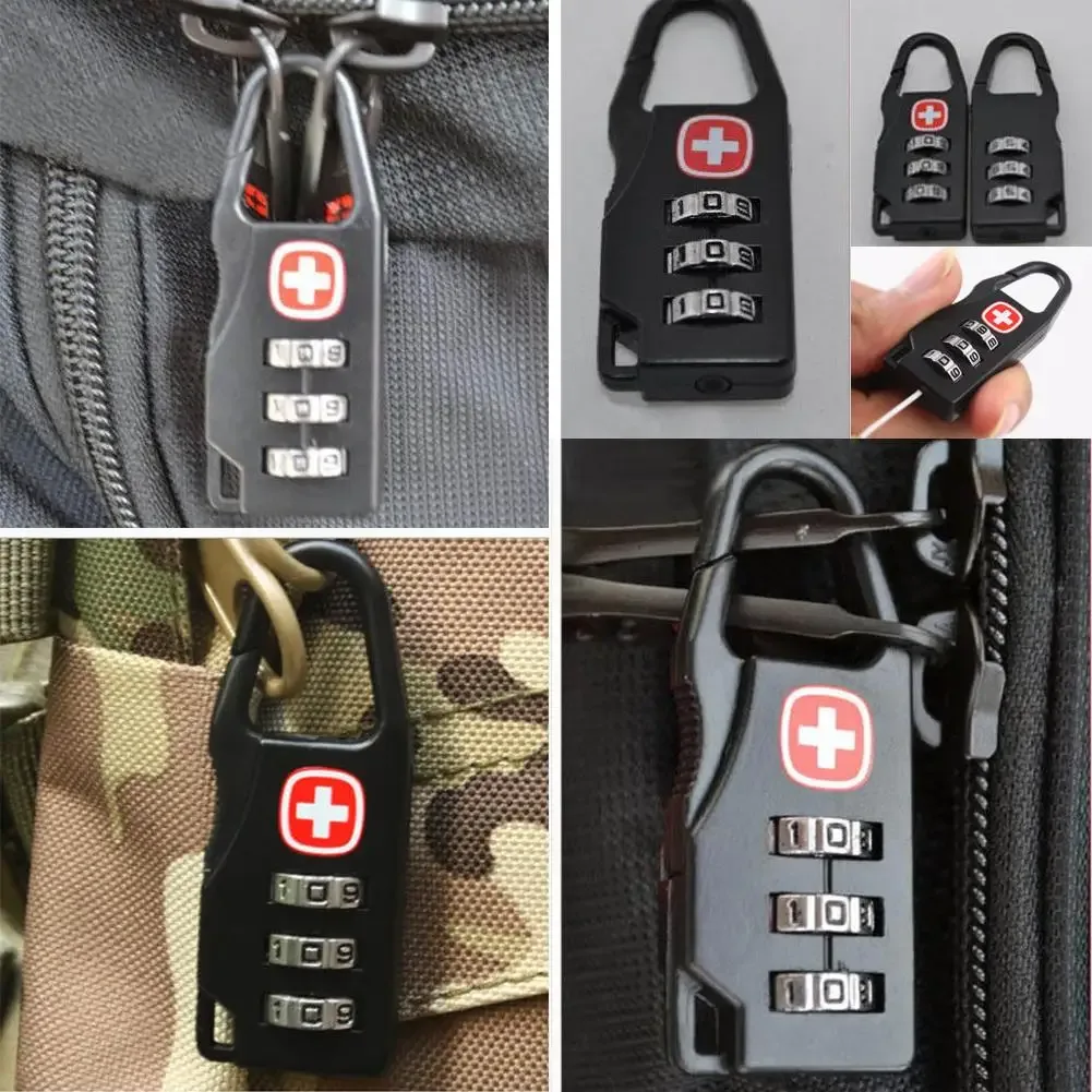 cadenas de verrouillage en alliage portable, 1 à 20 pièces, pour bagages de voyage en plein air, sac à dos à fermeture éclair, sac à main, combinaison antivol sûre, serrure à numéro de code