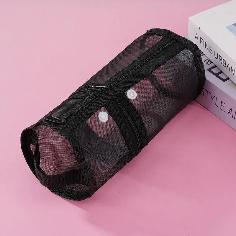 trousse de toilette de voyage en maille respirante avec poches de rangement verticales pour les vacances et les voyages d'affaires