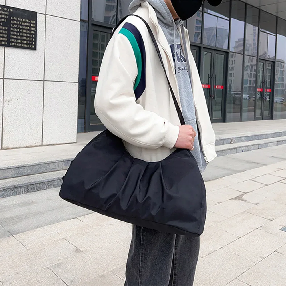 sac de yoga en nylon à bandoulière unique, sac de voyage de grande capacité, sac de fitness multifonctionnel et minimaliste, sac de sport