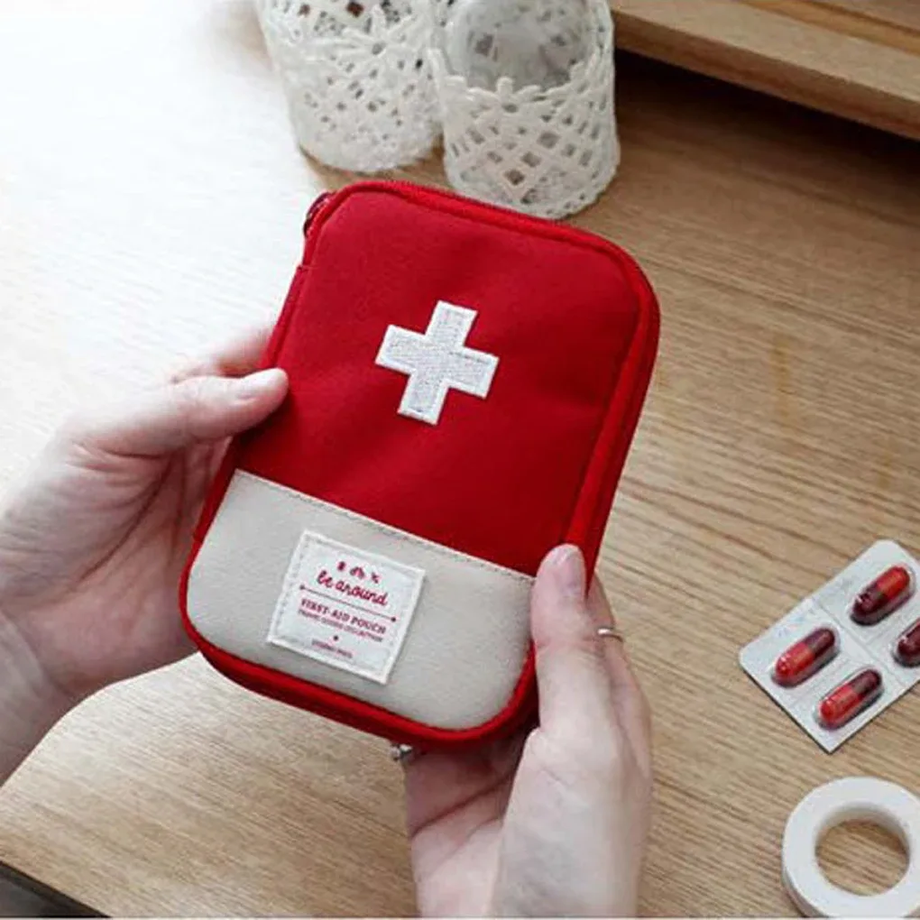 mini sac à médicaments portable mignon, kit de premiers secours, kits d'urgence médicale, organisateur, sac de rangement de pilules médicales domestiques en plein air