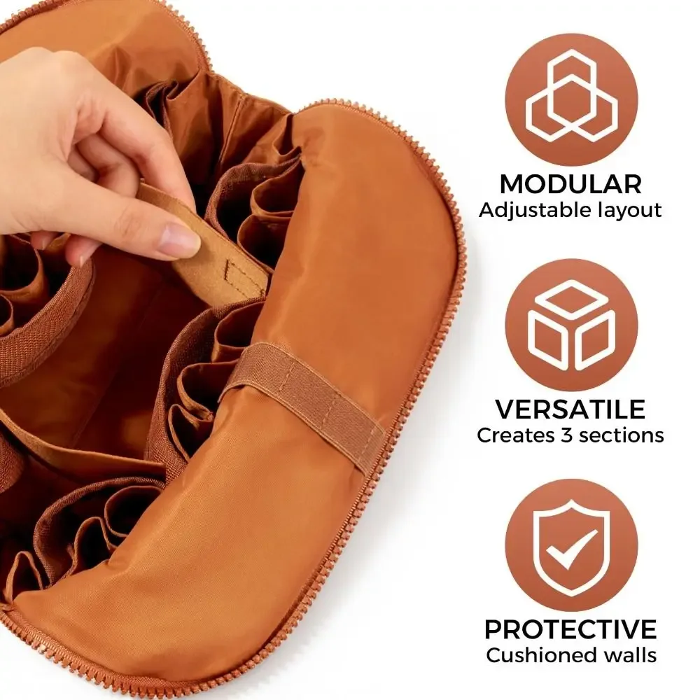sac de maquillage de voyage grande capacité, séparateurs réglables, sac cosmétique portable, 27 poches, organiseur de maquillage durable pour femmes
