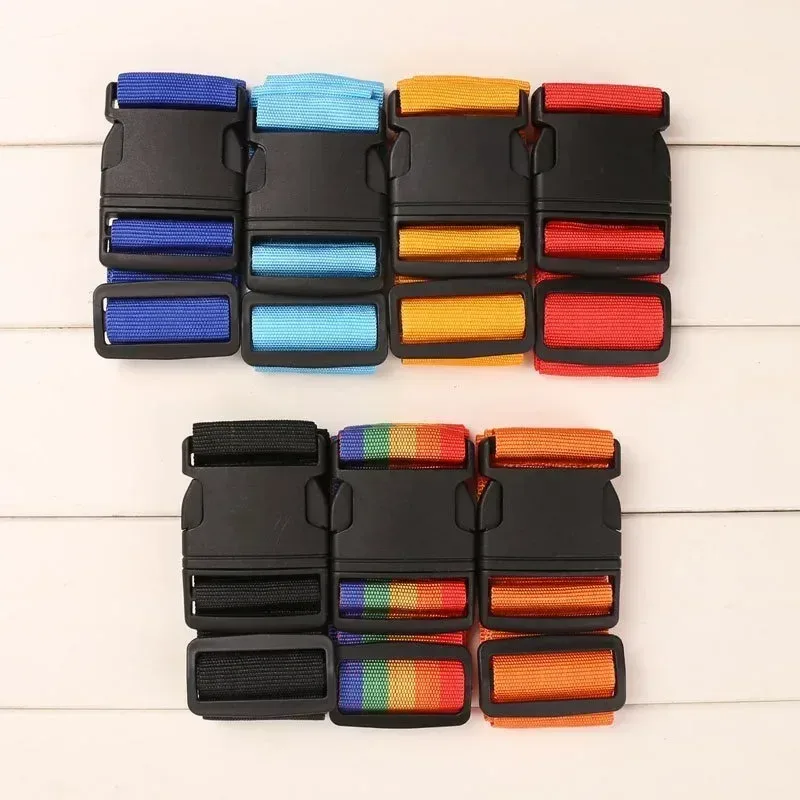 sangle de bagage réglable en nylon de 2m, ceinture croisée pour emballage de valise de voyage, accessoires de sac de camping, 1 pièce