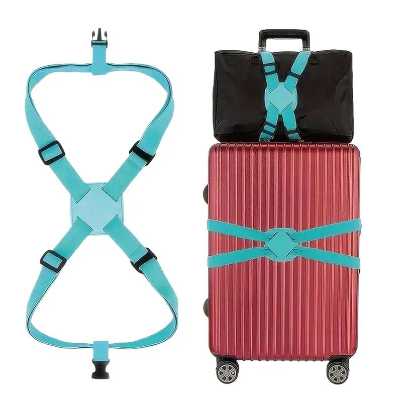 sangle de bagage élastique réglable, bande de fixation pour valise, sangle de fixation de bagages, ceinture de fixation sécurisée antivol pour voyage【smq】