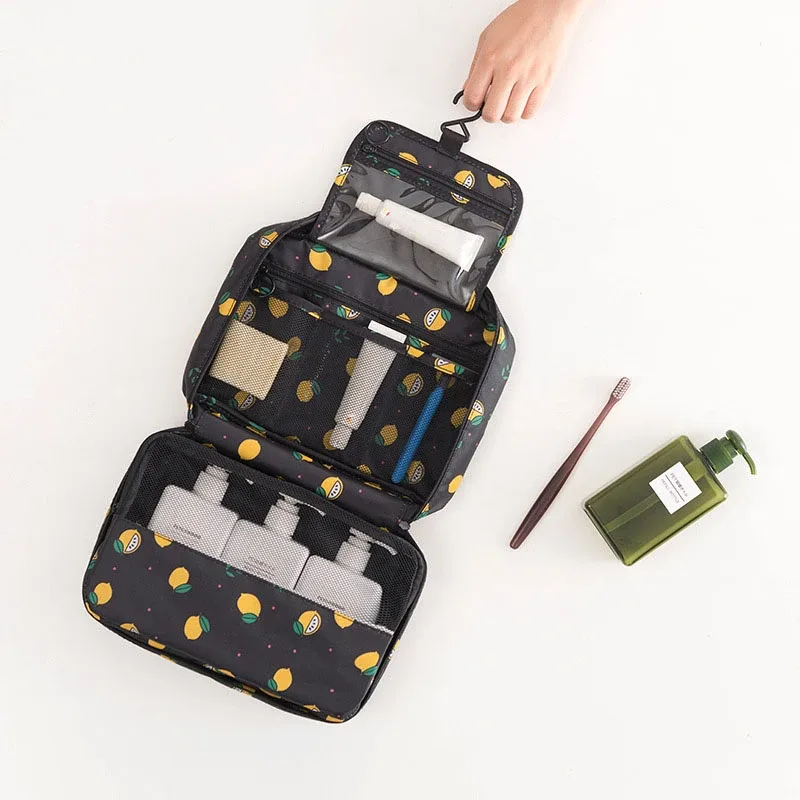 trousse de maquillage étanche de voyage, trousse de toilette suspendue pour femme, sac à cosmétiques pliable, organisateur, trousse de lavage, pochette de trousse de toilette portable