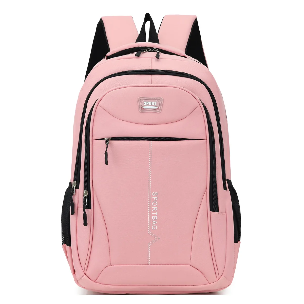 sac à dos pour ordinateur portable avec imprimé lettres, style coréen, décontracté, résistant à l'eau, pour homme et femme, idéal pour l'école, le travail ou les activités de plein air
