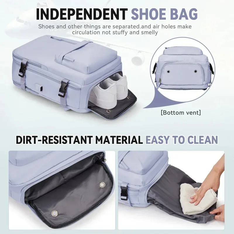 sac à dos de voyage en nylon de haute qualité pour femmes, grande capacité, sacs à dos de cabine pour ryanair, sac à dos pour ordinateur portable d'affaires pour hommes.