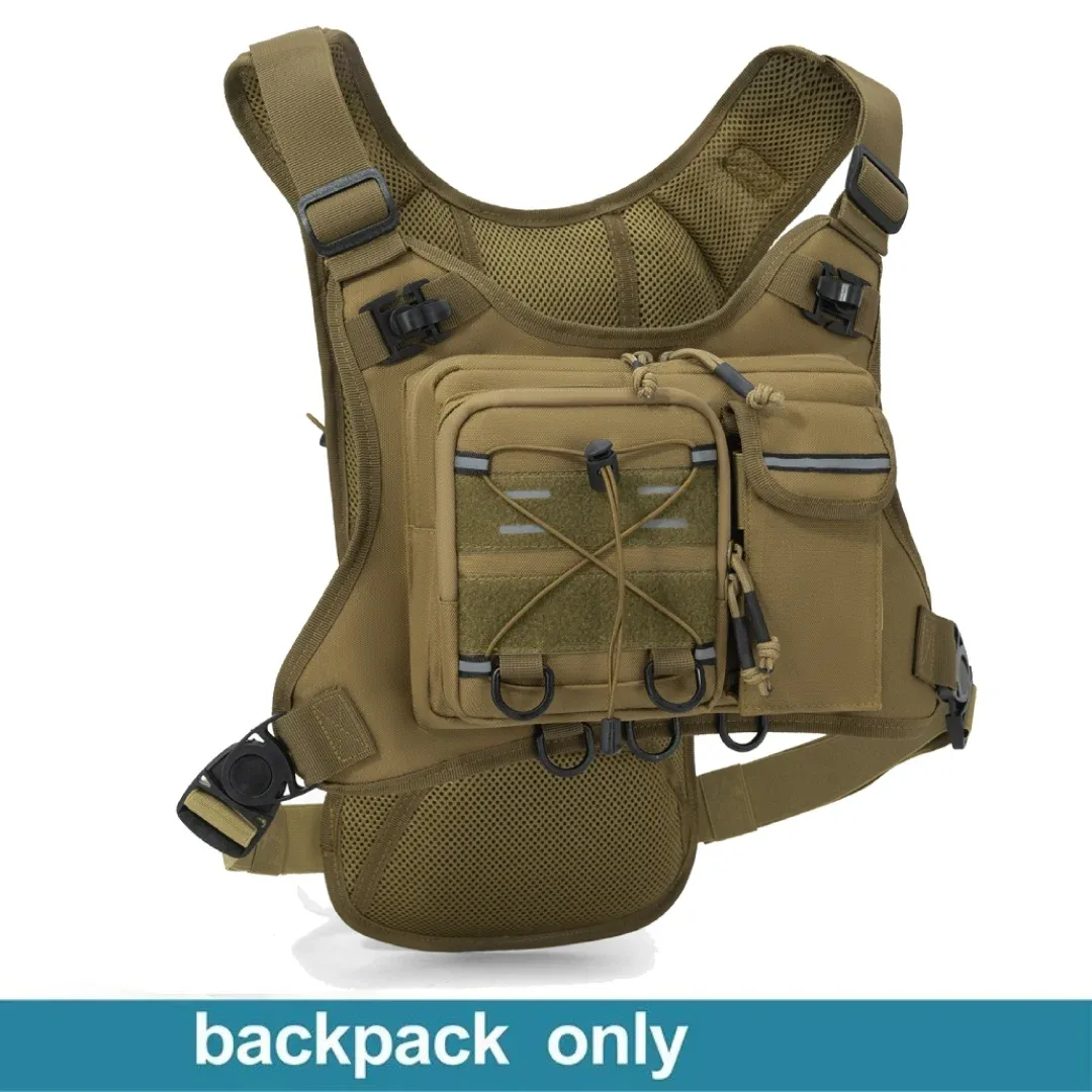 sac de poitrine multifonctionnel, gilet tactique pour hommes, sac à dos d'hydratation avec porte-équipement, sac de course pour marathon, cyclisme, trekking