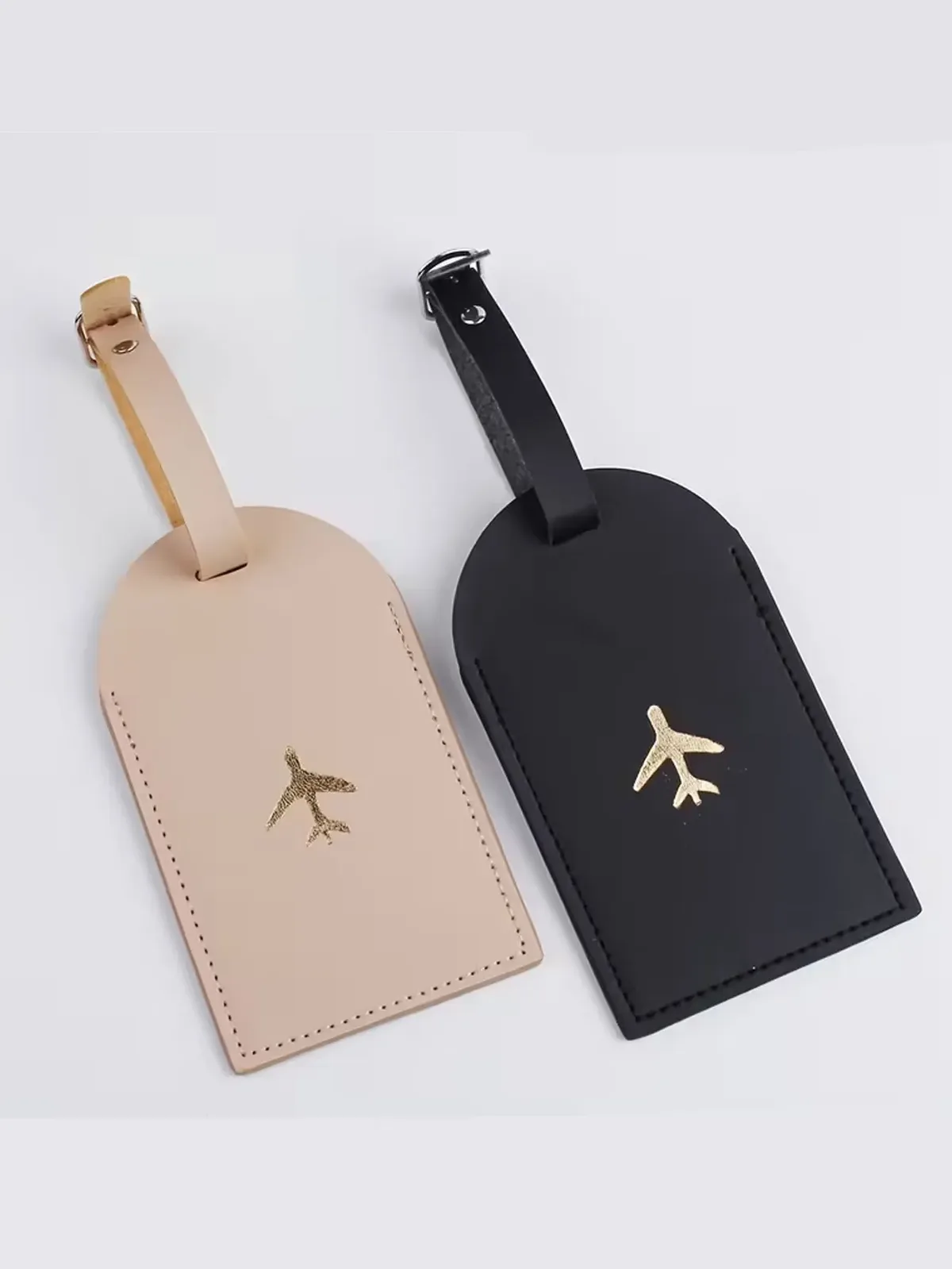 2 étiquettes de bagages élégantes - Durables, imperméables, disponibles en rouge et noir - Parfaites pour les voyageurs, étiquettes d'identification de bagages |   Étiquettes de mode |   Étiquettes